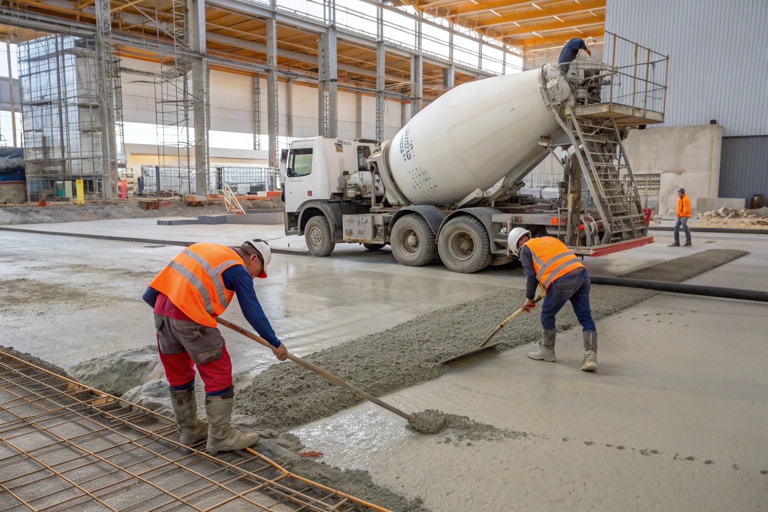 Commercial bulk concrete supply delivery for warehouse construction in Logan