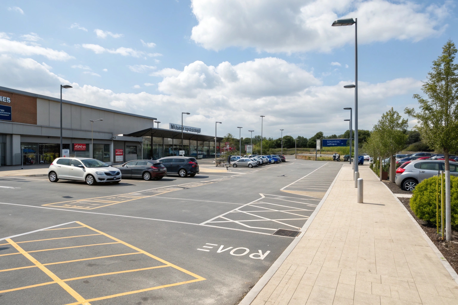 Commercial concrete car park for retail centre in Logan